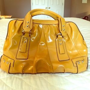 Trendy Mustard Karen Millen Patent Leather Bag